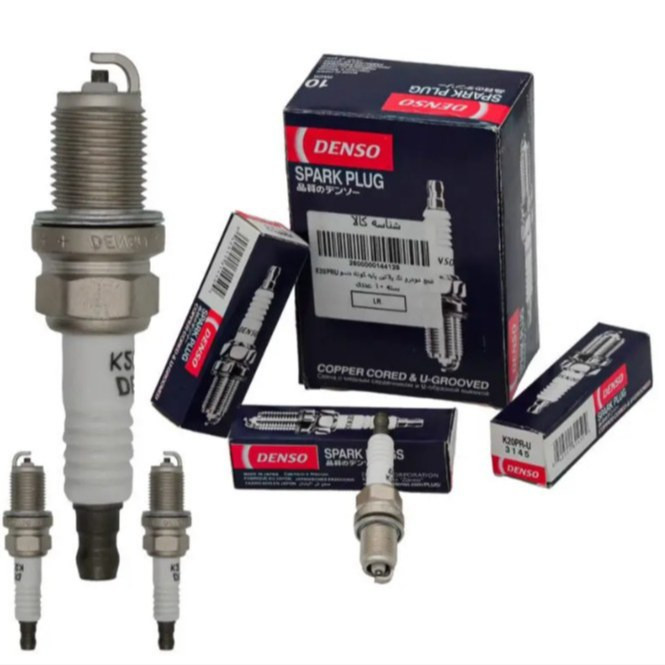 شمع DENSO K20PR-U اورجینال مناسب خودروهای سازگار از جمله پژو XU7، سمند XU7 ، ساینا - بسته 4 عددی