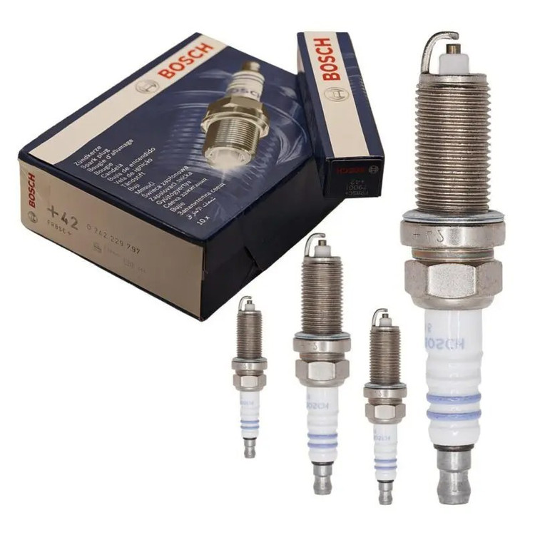 شمع BOSCH FR8SC (+42) اورجینال مناسب خودروهای سازگار از جمله پژو TU5، برلیانس - بسته 4 عددی