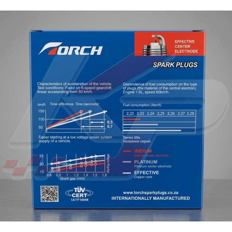شمع خودرو تورچ TORCH K6RTM3 پایه بلند نیکلی اورجینال چین - بسته 4 عددی