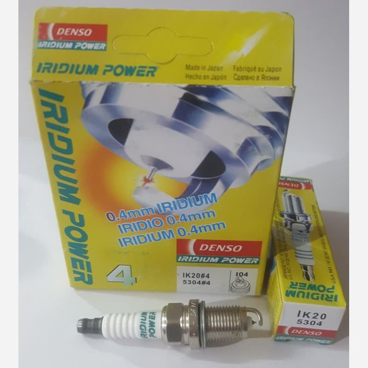 شمع خودرو دنسو DENSO 5304 IK20 ایریدیوم پایه کوتاه اورجینال ژاپن - بسته 4 عددی