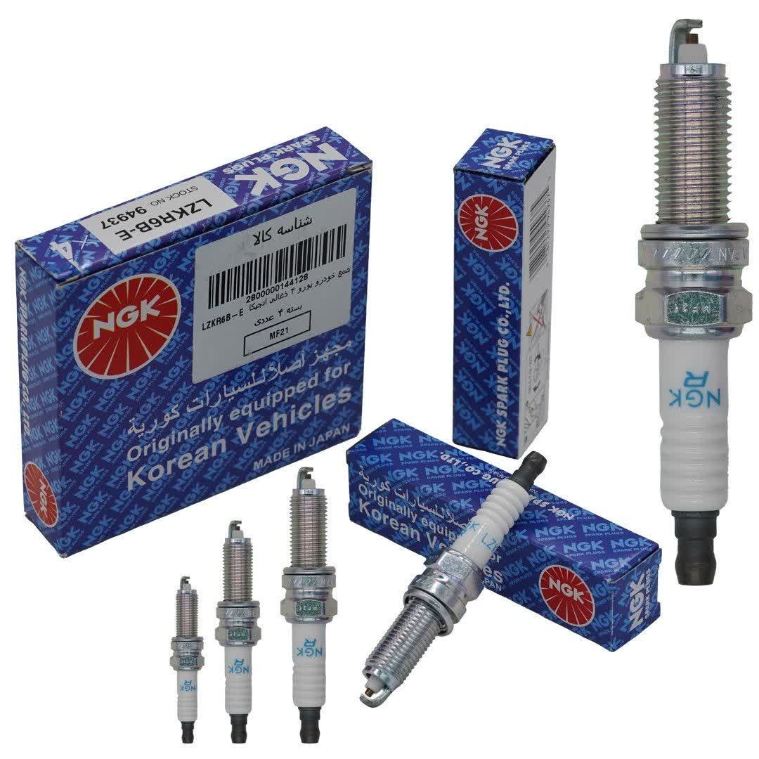 شمع NGK LZKR6B-E یورو4 اورجینال ژاپن - بسته 4 عددی