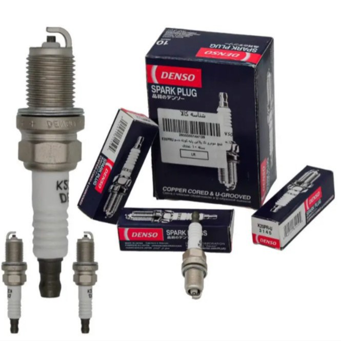 شمع خودرو دنسو DENSO 3145 K20PR-U پایه کوتاه نیکلی اورجینال ژاپن - بسته 4 عددی